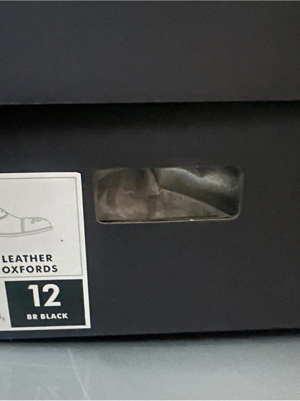 Banana Republic Black Leather Cap-Toe Derby with Brogue Detailing